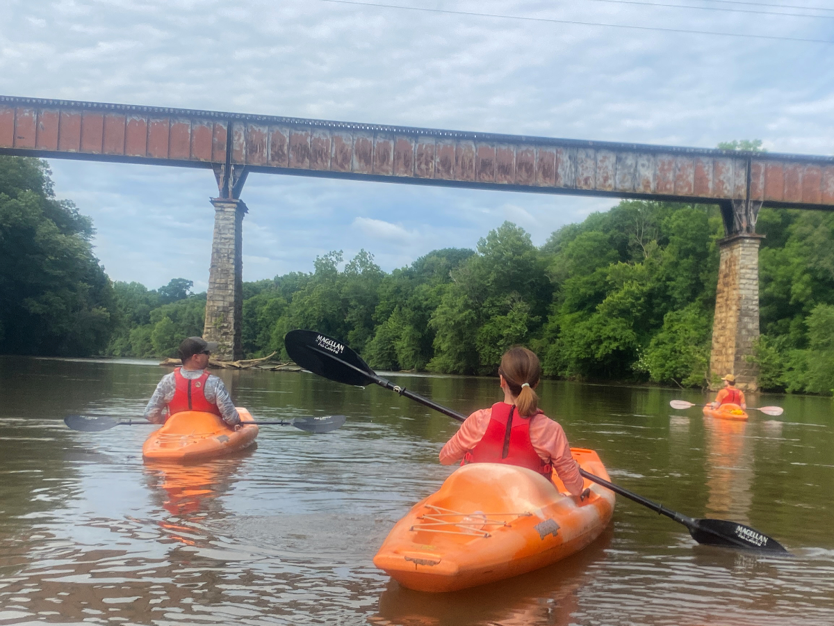 enjoy the quiet serenity of kayaking on the chattahoochee river
