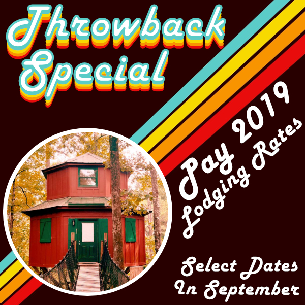 September Lodging Special. Pay 2019 Lodging Rates