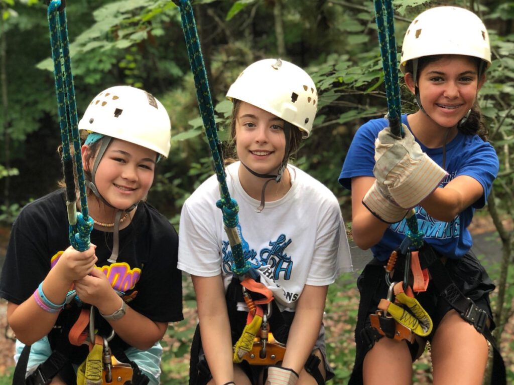 campers are ready for more zip lining