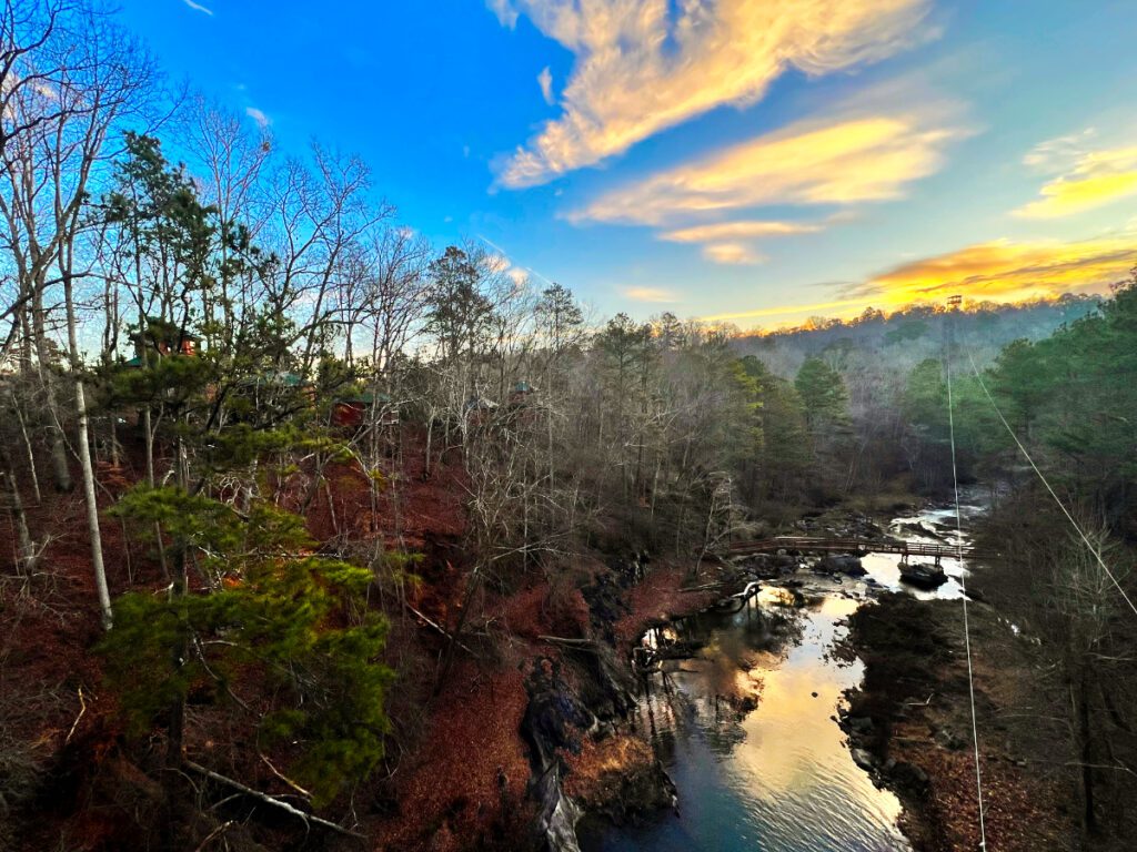 Treehouse view at Historic Banning Mills