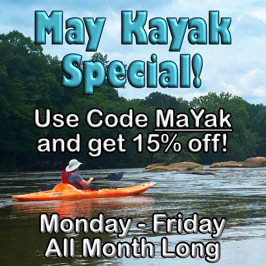 May Kayak Special. Code MaYak. 15% OFF