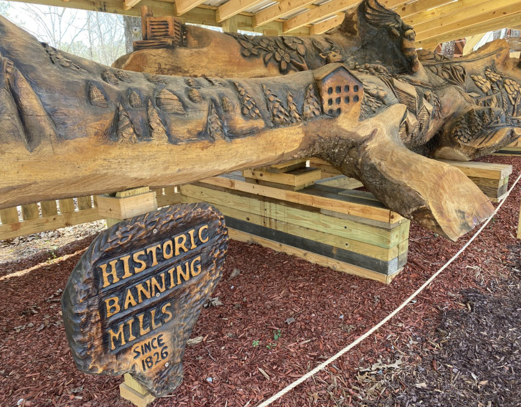 Legacy Tree Carvings at Historic Banning Mills