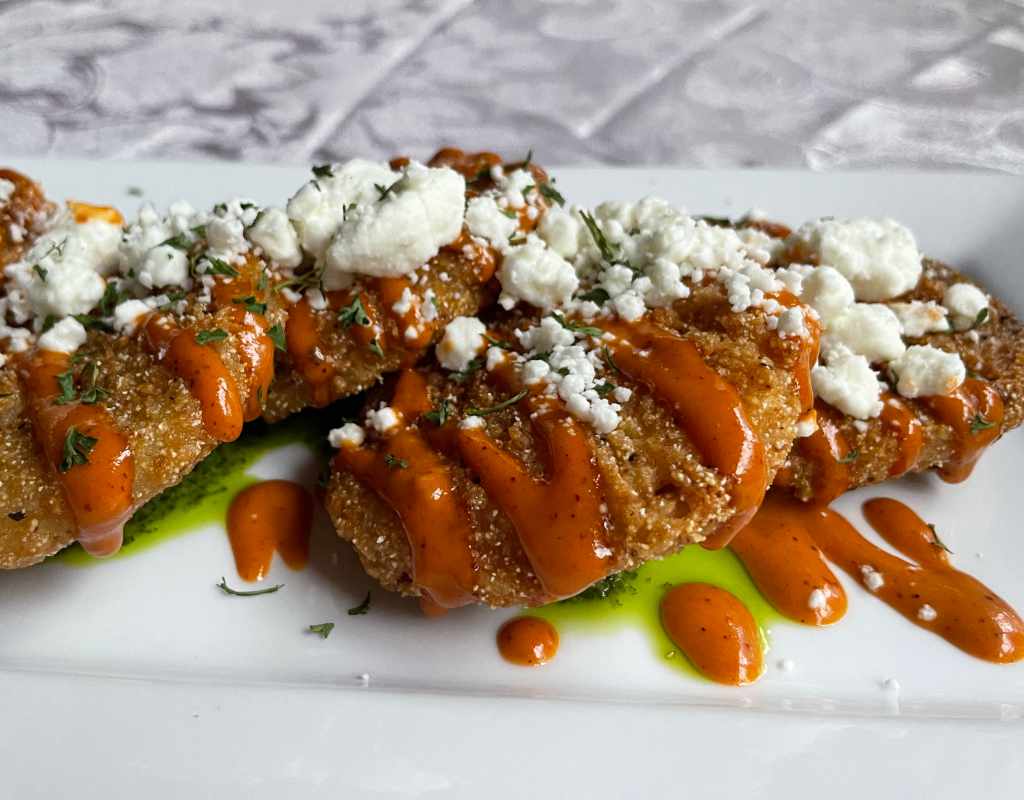 Gourmet Dinning with the Couples Getaway Showing Fried Green Tomatoes