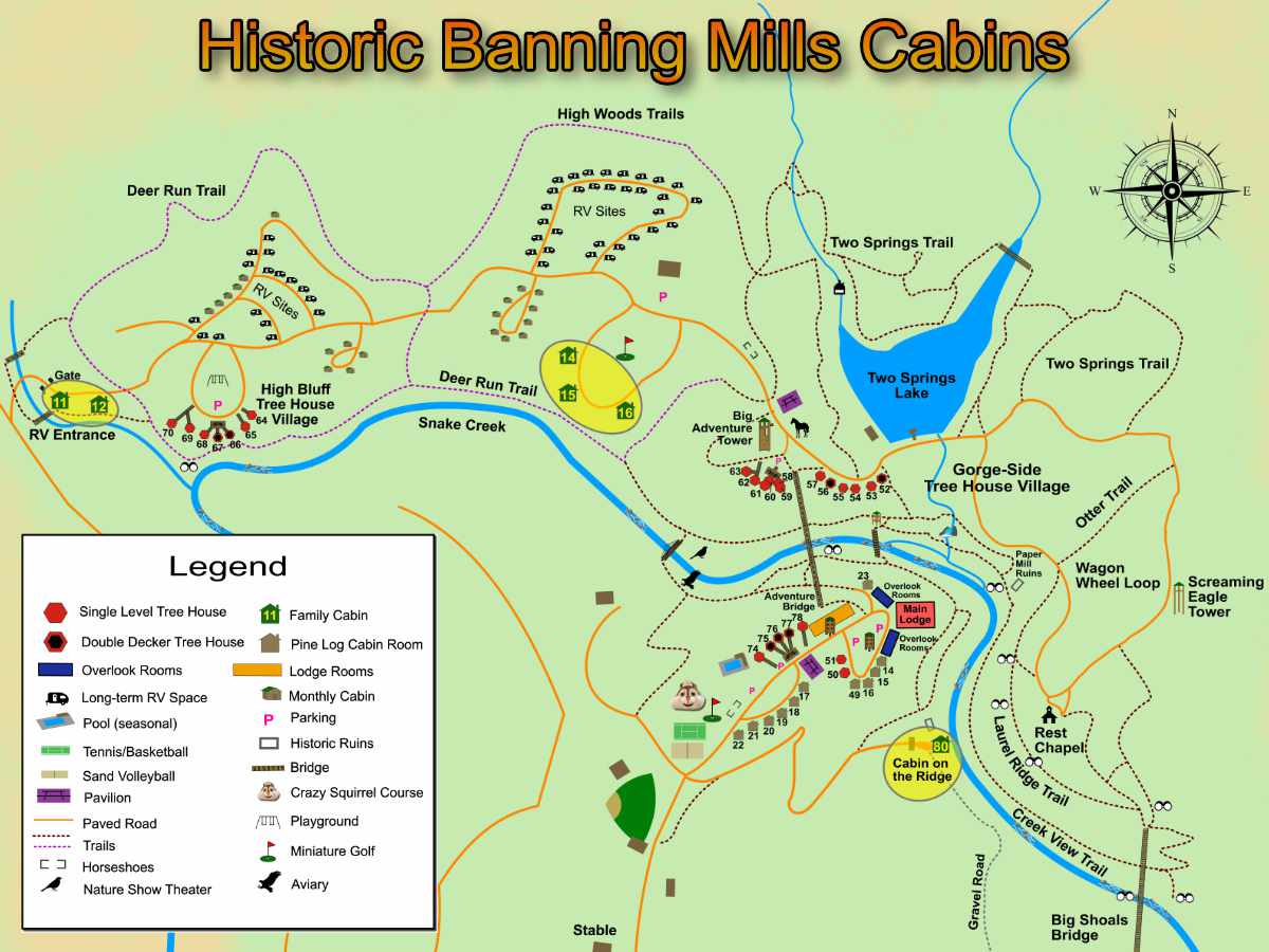 Lodging Map 1200 x 900 Cabins