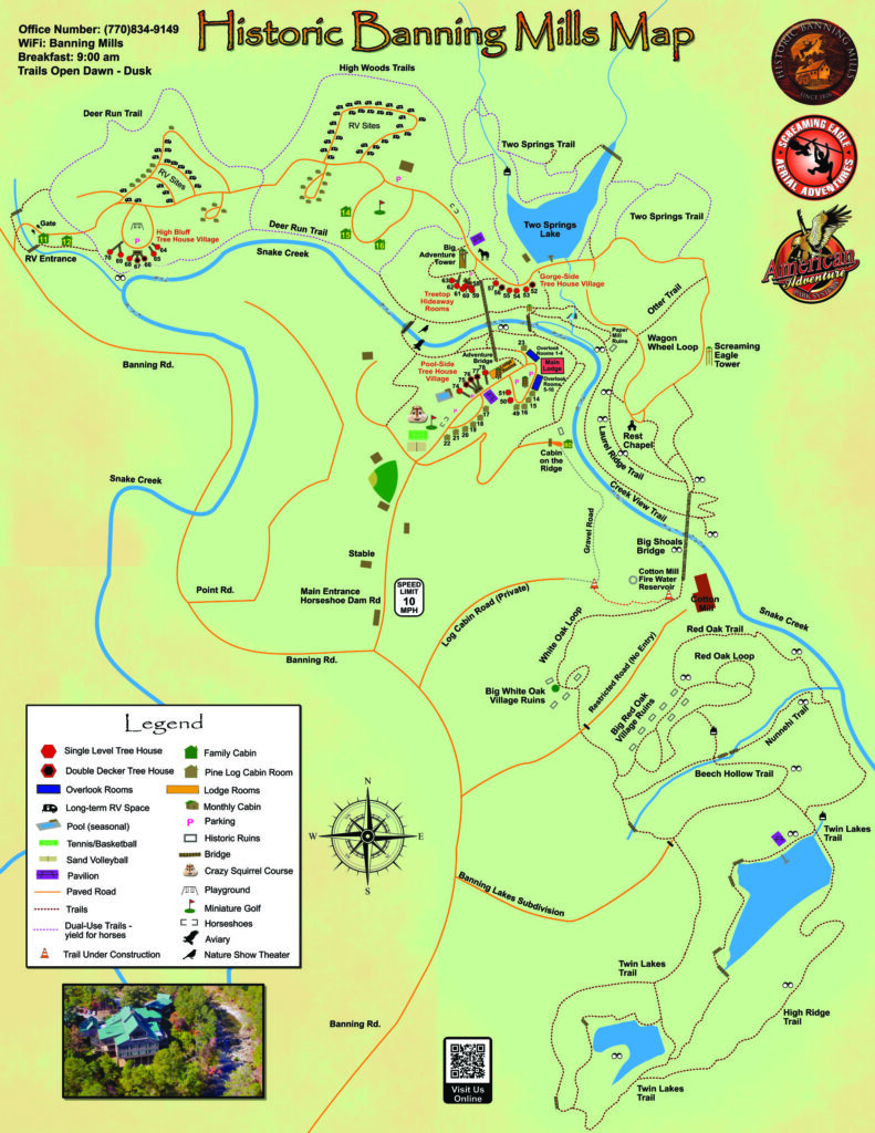 Banning Mills Hiking Trail Map Sep 2025