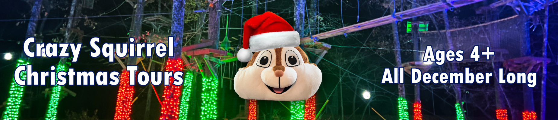 Crazy Squirrel Christmas 2025 banner