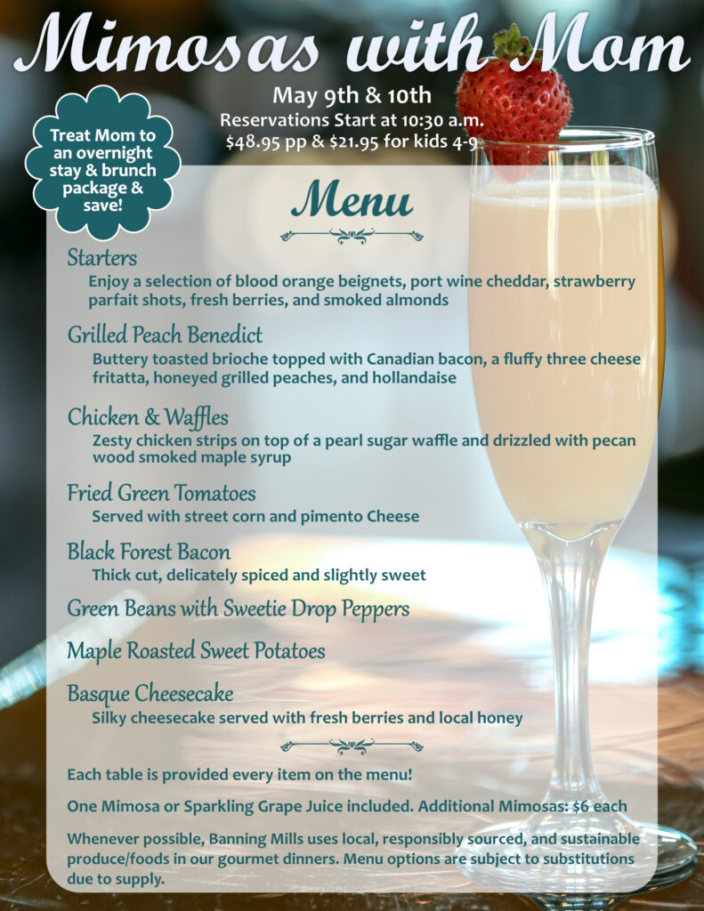Mimosas with Mom Menu - Letter