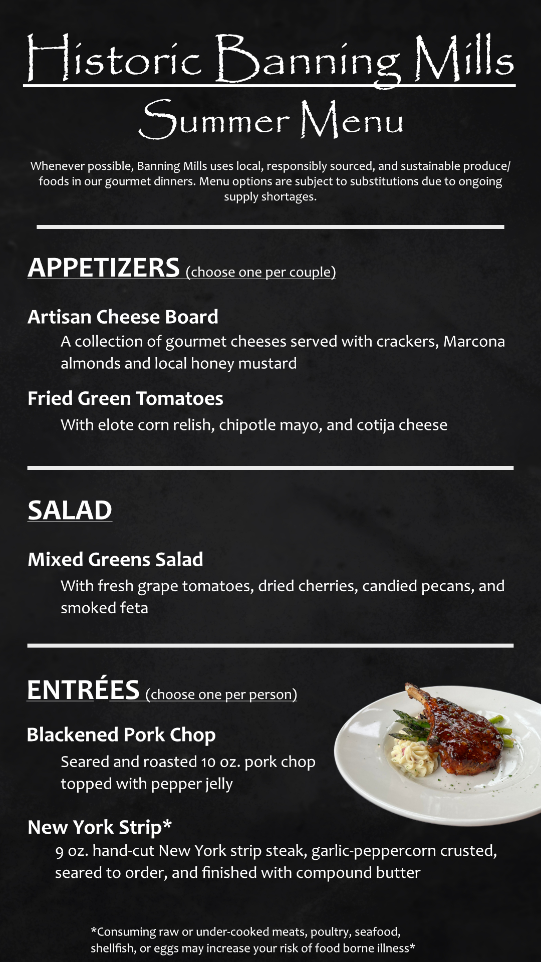 Summer Menu 2026 pg 1 V3